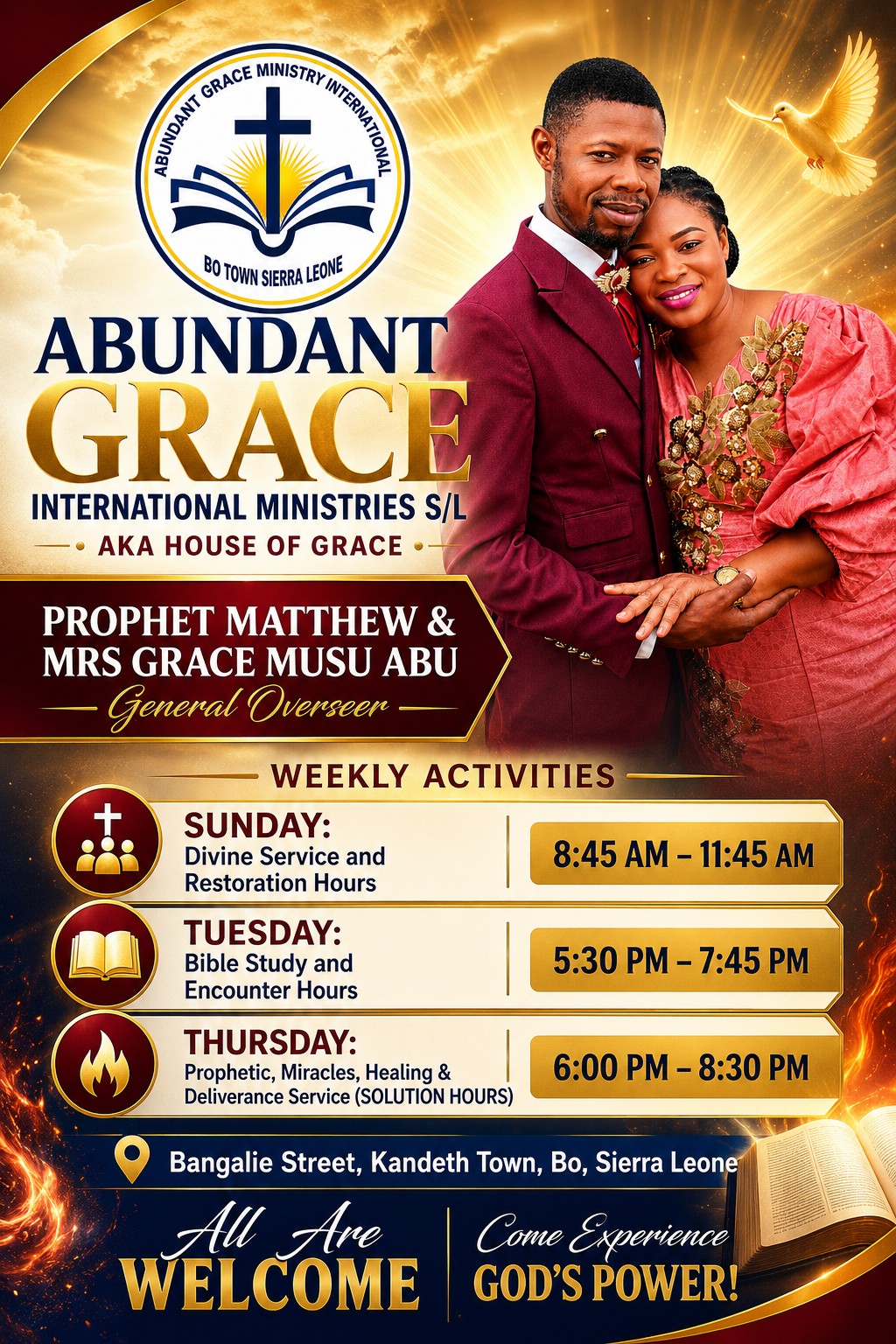 Abundant Grace Church - Prophet Matthew & Mrs Grace Musu Abu